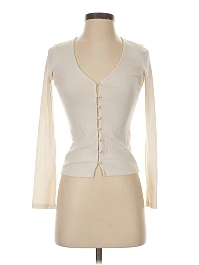 Pre-owned Wilfred Cardigan Sweater In White