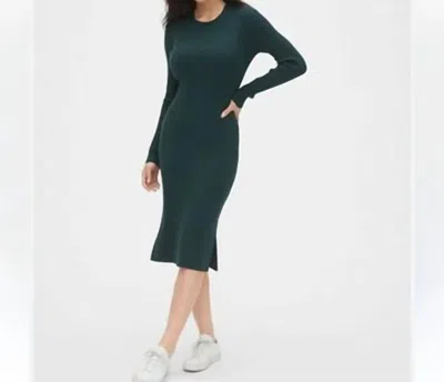 Wilfred Crewneck Midi Sweater Dress In Gallery Green