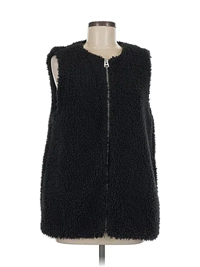 Pre-owned Wilfred Faux Fur Vest In Black
