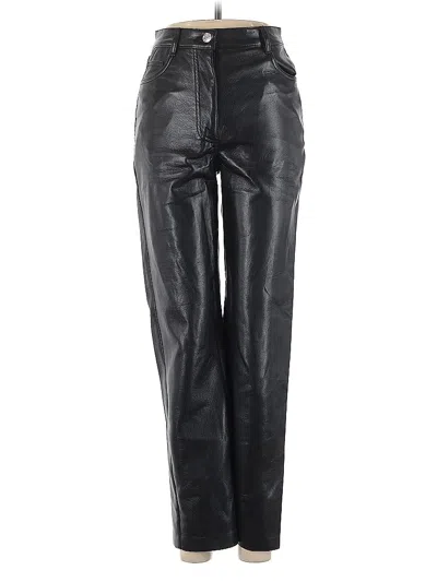 Pre-owned Wilfred Faux Leather Pants In Black