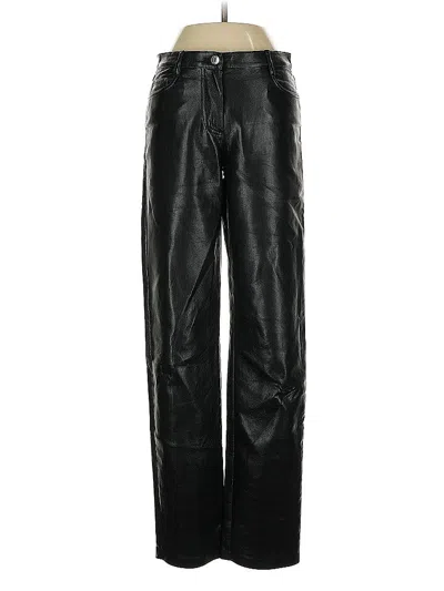 Pre-owned Wilfred Faux Leather Pants In Black