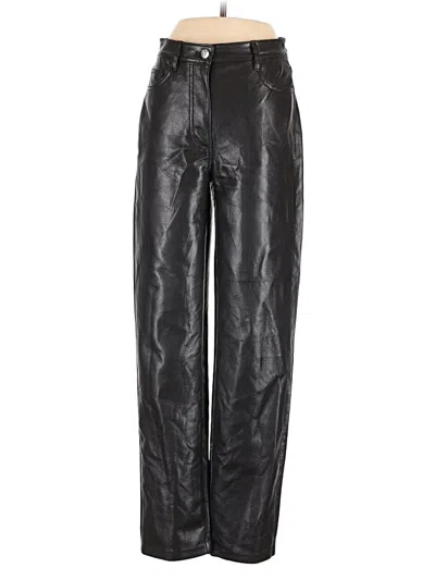 Pre-owned Wilfred Faux Leather Pants In Black