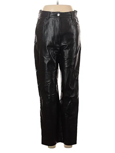 Pre-owned Wilfred Faux Leather Pants In Black
