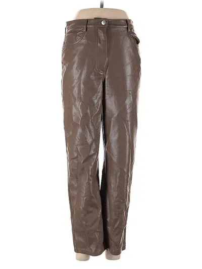 Pre-owned Wilfred Faux Leather Pants In Brown