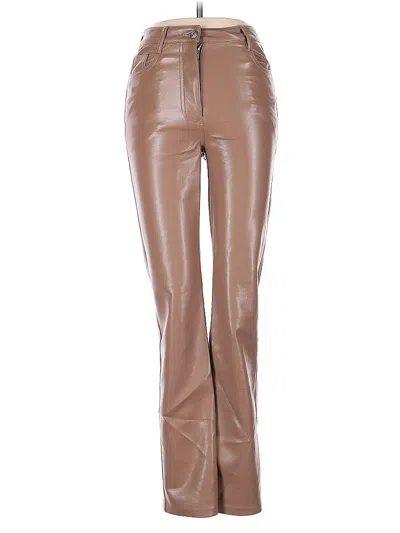 Pre-owned Wilfred Faux Leather Pants In Brown