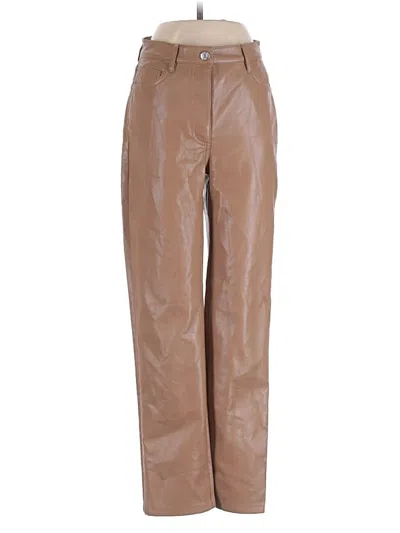 Pre-owned Wilfred Faux Leather Pants In Brown