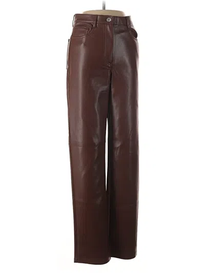 Pre-owned Wilfred Faux Leather Pants In Brown