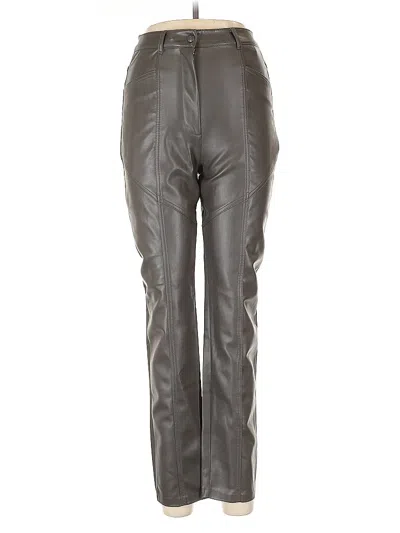 Pre-owned Wilfred Faux Leather Pants In Gray
