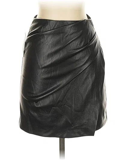Pre-owned Wilfred Faux Leather Skirt In Black