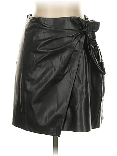 Pre-owned Wilfred Faux Leather Skirt In Black