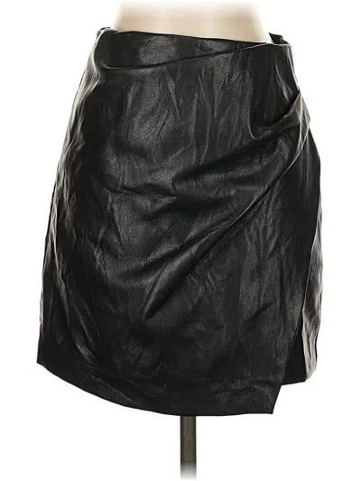 Pre-owned Wilfred Faux Leather Skirt In Black