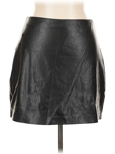 Pre-owned Wilfred Faux Leather Skirt In Black