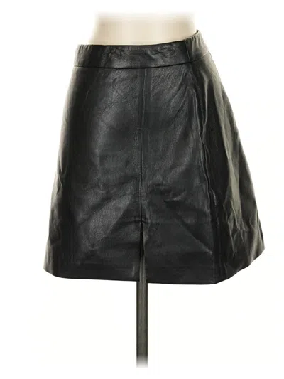 Pre-owned Wilfred Faux Leather Skirt In Black