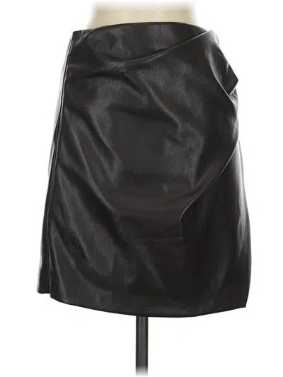 Pre-owned Wilfred Faux Leather Skirt In Black