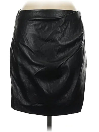 Pre-owned Wilfred Faux Leather Skirt In Black