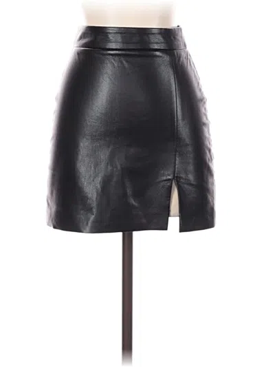 Pre-owned Wilfred Faux Leather Skirt In Black