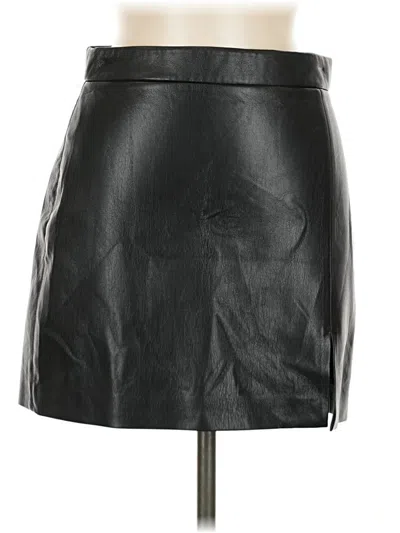 Pre-owned Wilfred Faux Leather Skirt In Black