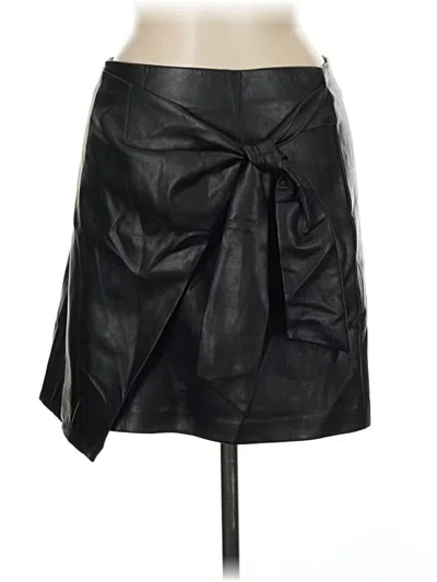 Pre-owned Wilfred Faux Leather Skirt In Black