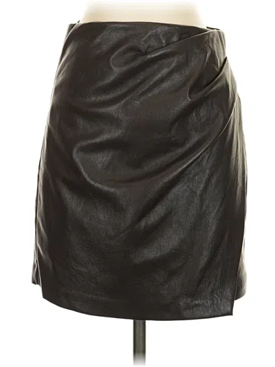 Pre-owned Wilfred Faux Leather Skirt In Black