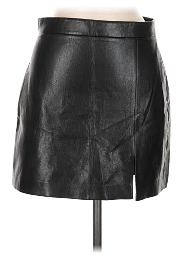 Pre-owned Wilfred Faux Leather Skirt In Black