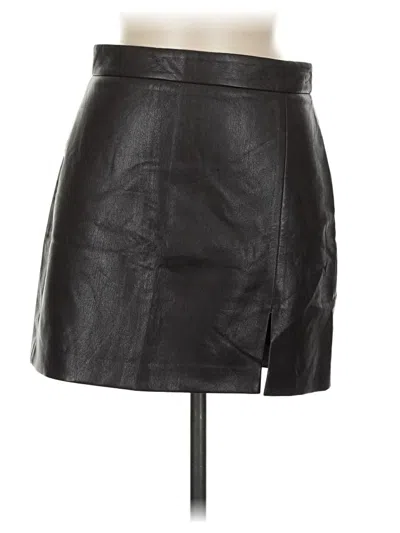 Pre-owned Wilfred Faux Leather Skirt In Black
