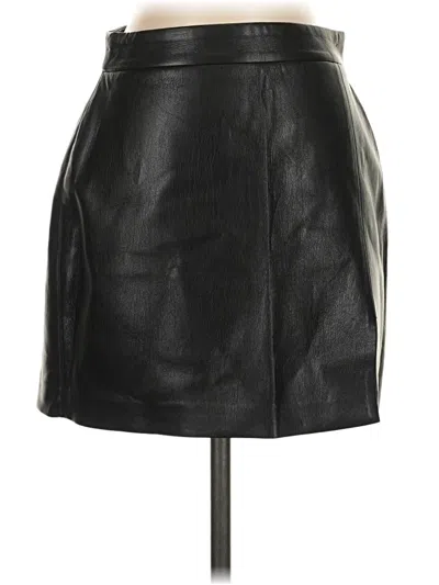 Pre-owned Wilfred Faux Leather Skirt In Black