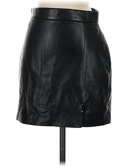 Pre-owned Wilfred Faux Leather Skirt In Black