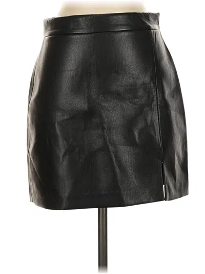 Pre-owned Wilfred Faux Leather Skirt In Black