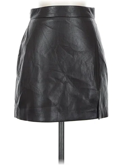 Pre-owned Wilfred Faux Leather Skirt In Black