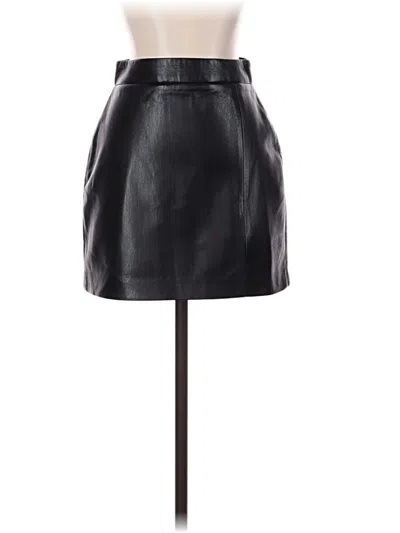 Pre-owned Wilfred Faux Leather Skirt In Black