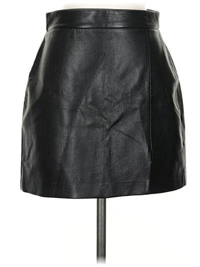 Pre-owned Wilfred Faux Leather Skirt In Black