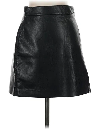 Pre-owned Wilfred Faux Leather Skirt In Black