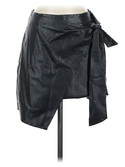 Pre-owned Wilfred Faux Leather Skirt In Black