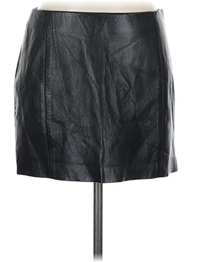Pre-owned Wilfred Faux Leather Skirt In Black
