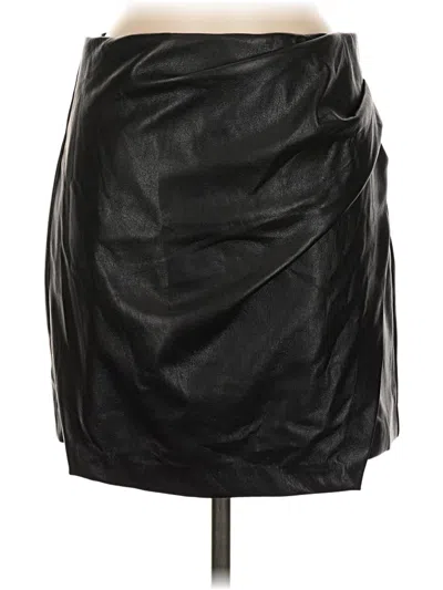 Pre-owned Wilfred Faux Leather Skirt In Black