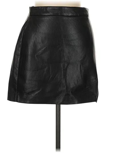 Pre-owned Wilfred Faux Leather Skirt In Black