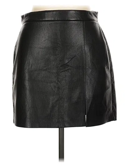 Pre-owned Wilfred Faux Leather Skirt In Black