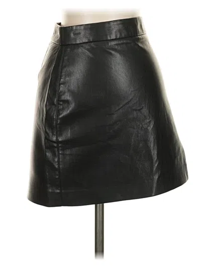 Pre-owned Wilfred Faux Leather Skirt In Black