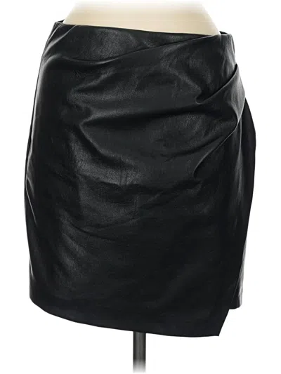 Pre-owned Wilfred Faux Leather Skirt In Black