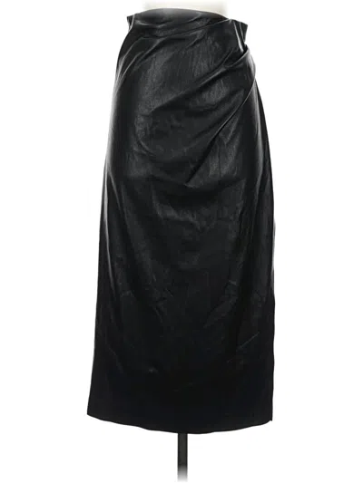 Pre-owned Wilfred Faux Leather Skirt In Black