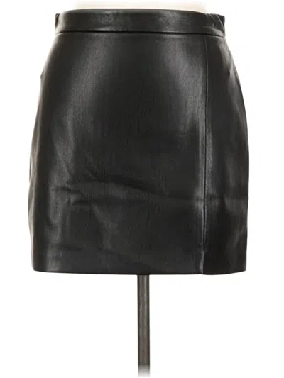 Pre-owned Wilfred Faux Leather Skirt In Black