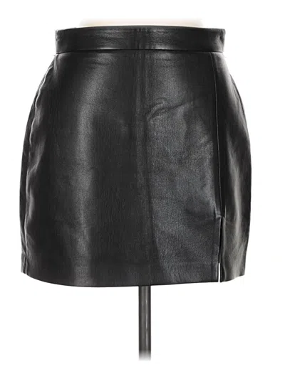 Pre-owned Wilfred Faux Leather Skirt In Black