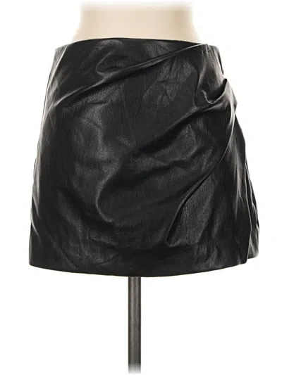 Pre-owned Wilfred Faux Leather Skirt In Black