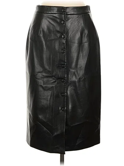 Pre-owned Wilfred Faux Leather Skirt In Black