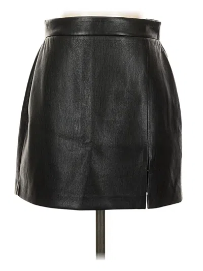 Pre-owned Wilfred Faux Leather Skirt In Black