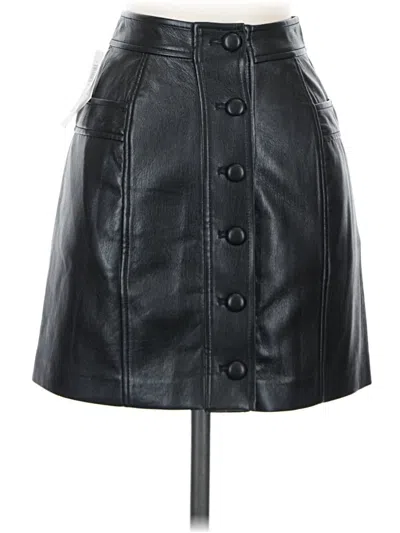 Pre-owned Wilfred Faux Leather Skirt In Black