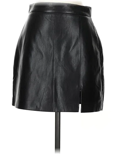 Pre-owned Wilfred Faux Leather Skirt In Black