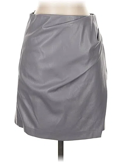 Pre-owned Wilfred Faux Leather Skirt In Gray