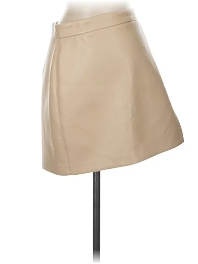 Pre-owned Wilfred Faux Leather Skirt In Tan