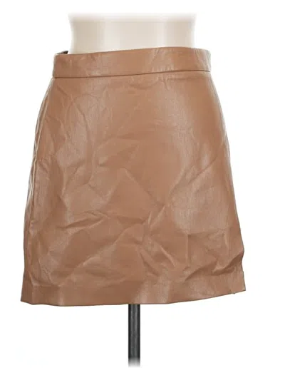 Pre-owned Wilfred Faux Leather Skirt In Tan